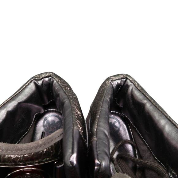 Michael Kors Shoes Womens 10 Sneakers Fashion Lifestyle Hidden Wedge Leather Mid - Picture 15 of 16